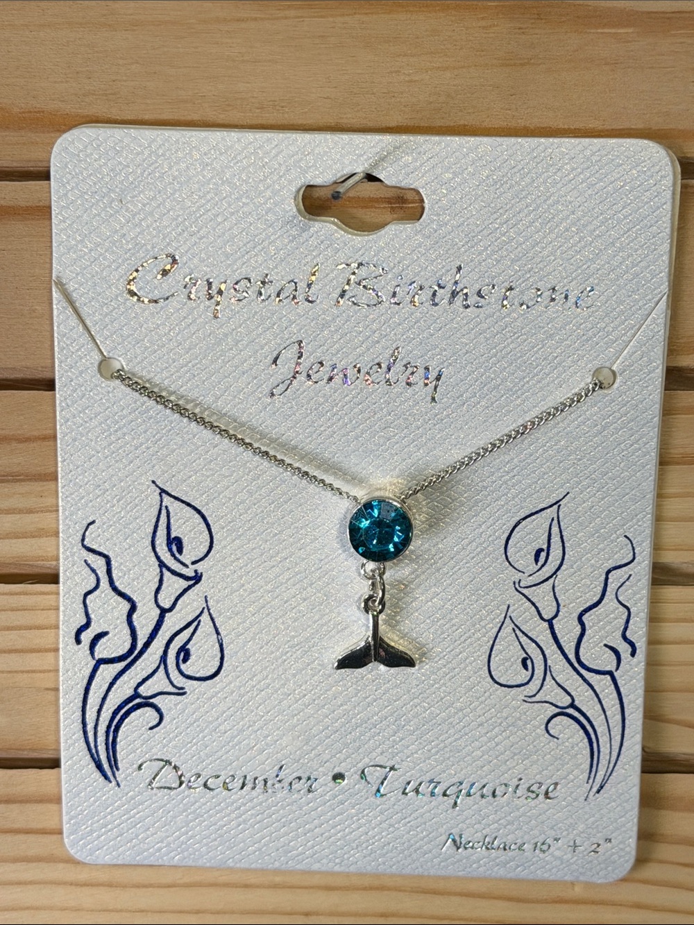 December Turquoise Necklace - Silver Tone